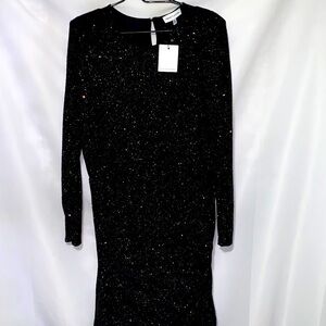 NWT GIBSON *LATIMER WO SIZE XXL COCKTAIL PARTY SHEATH DRESS BLACK GOLD GLITTERY